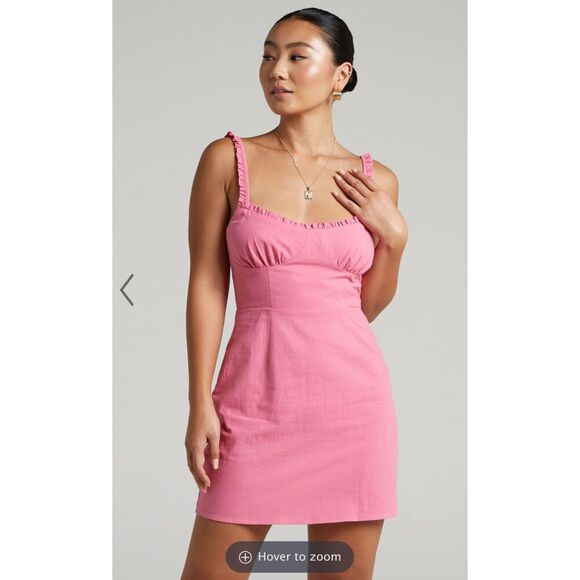 ShowPo Dresses & Skirts - ShowPo Jaqueline Ruche Bust Frill Detail A Line Mini Dress Size 12 NWT!